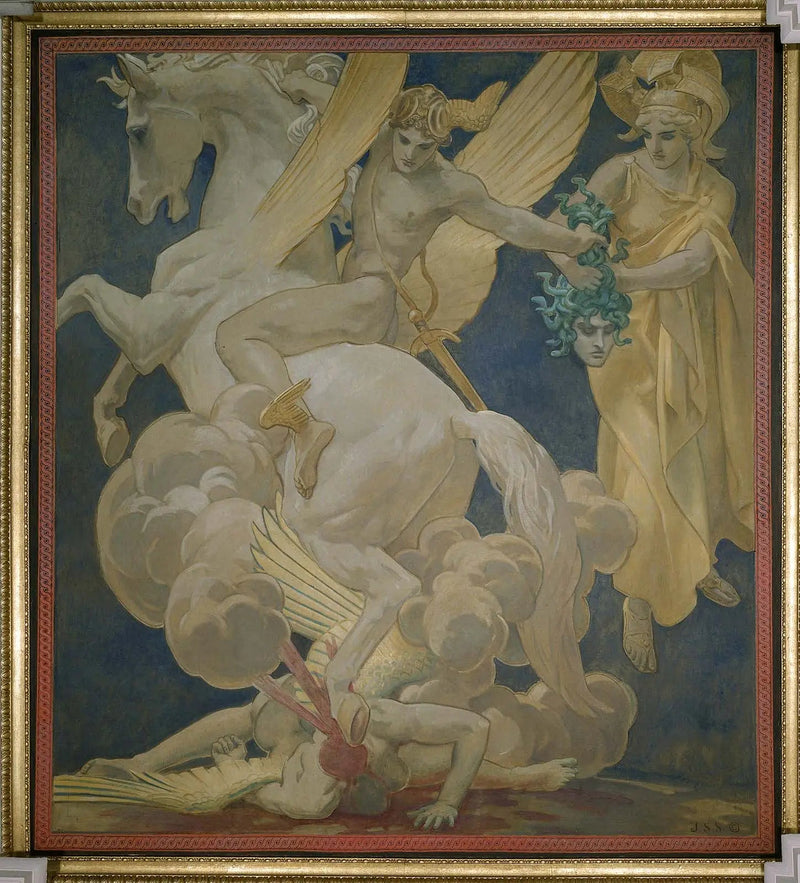 Perseus på Pegasus som dödar Medusa - John Singer Sargent