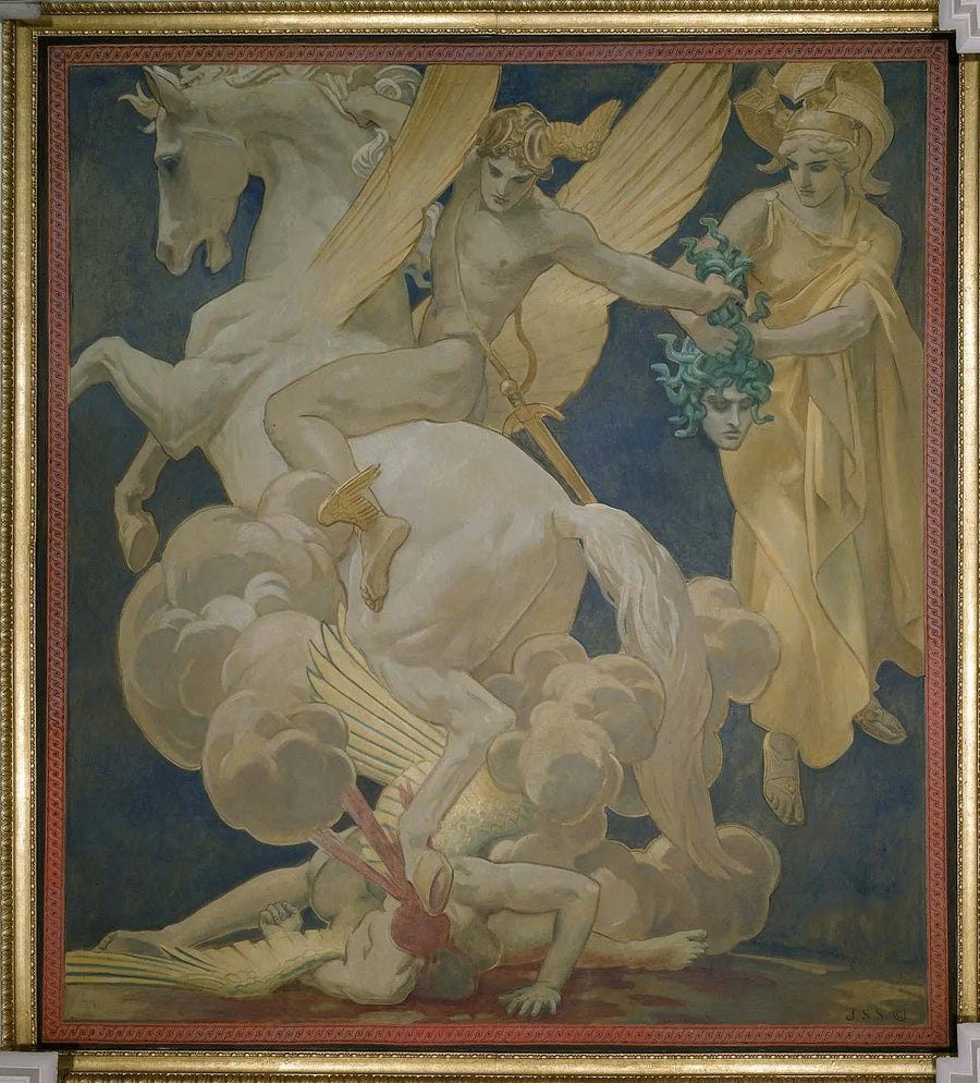 Perseus på Pegasus som dödar Medusa - John Singer Sargent