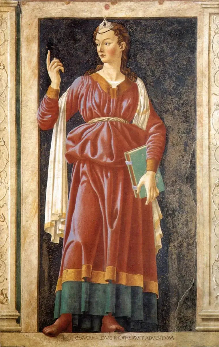 Berömda personer: Sibylla från Cumae - Andrea del Castagno