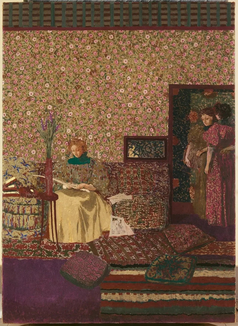 Personer i ett inomhusmiljö. Intimitet - Édouard Vuillard