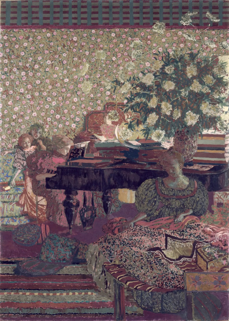 Personer i ett interiör. Musiken - Édouard Vuillard