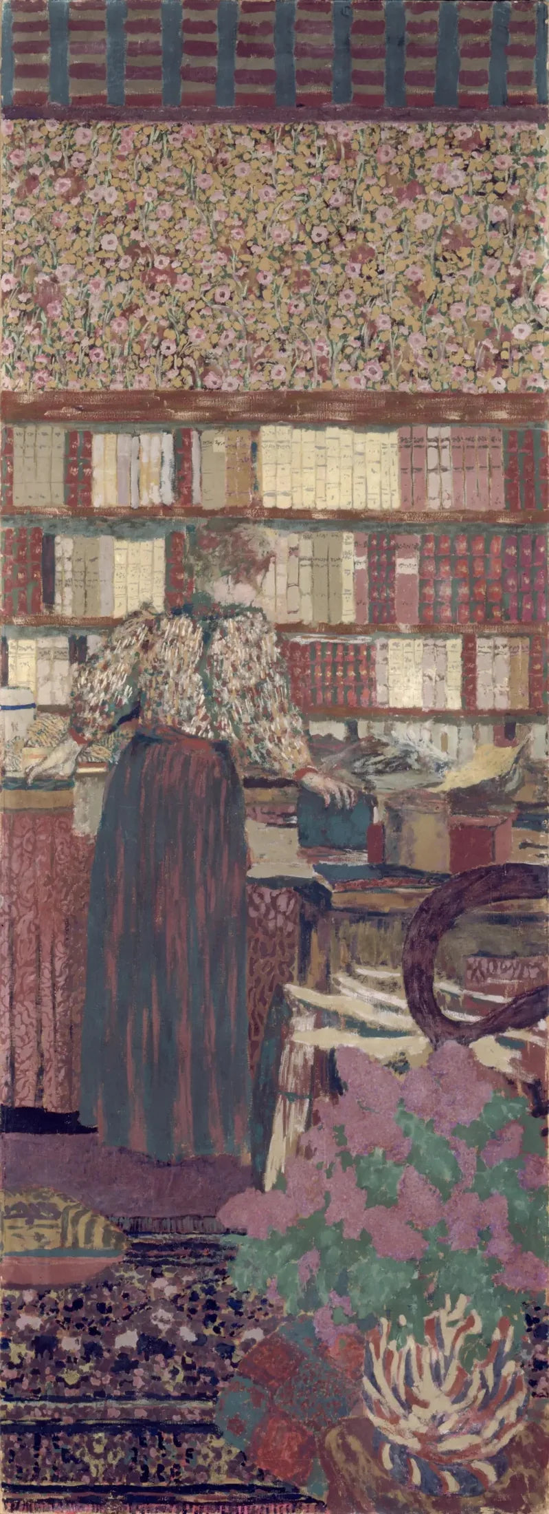 Personer i ett inomhusmiljö. Bokvalet - Édouard Vuillard