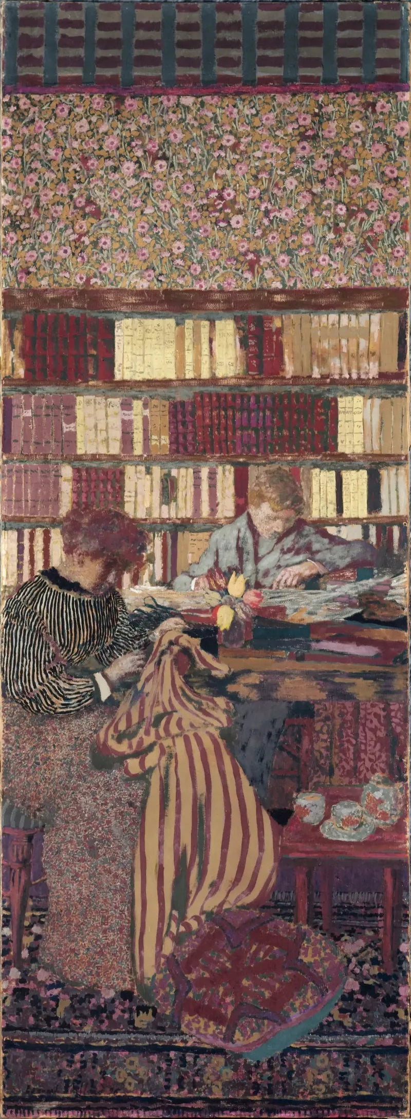 Personer i ett interiör. Arbetet - Édouard Vuillard