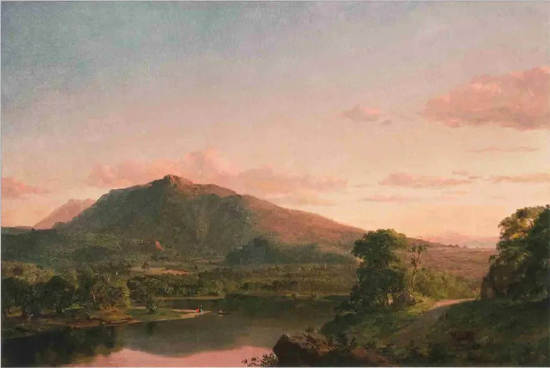 Personer i ett landskap från New England - Frederic Edwin Church