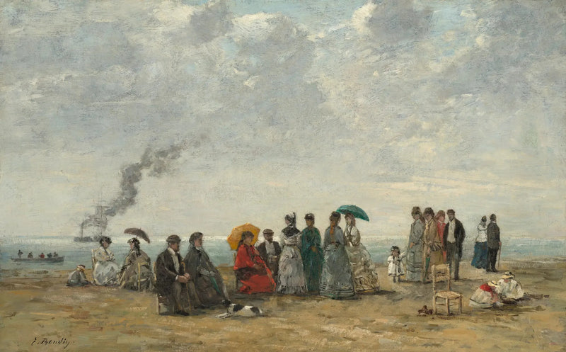 Karaktärer på stranden - Eugène Boudin