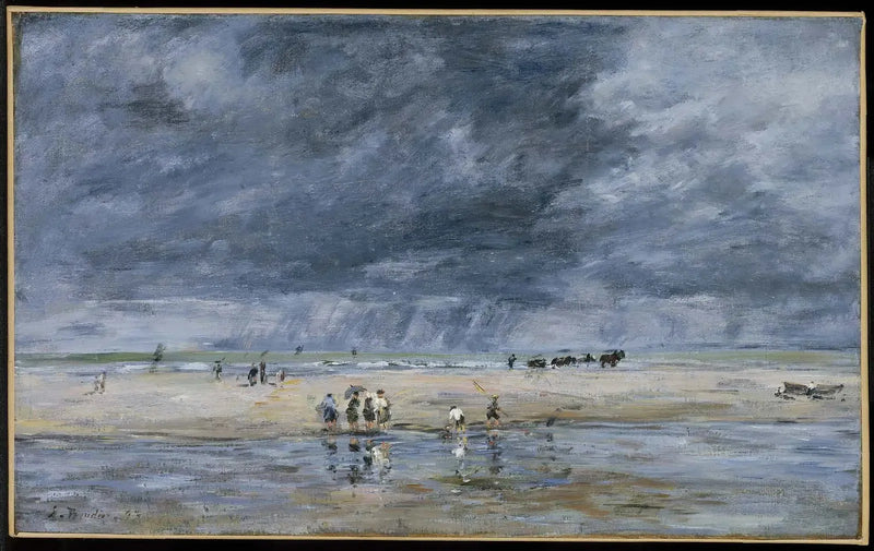 Karaktärer på stranden - Eugène Boudin