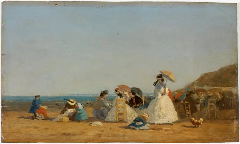 Karaktärer på en strand - Eugène Boudin