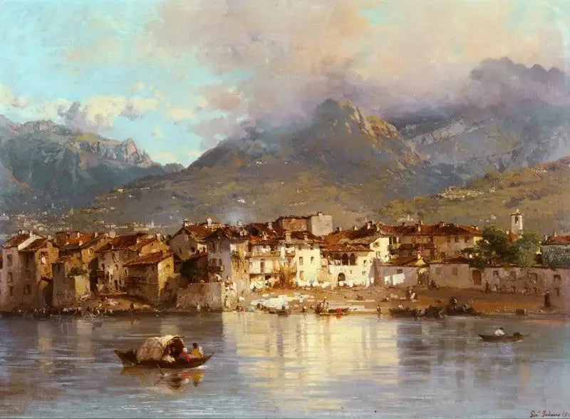Pescarenico, Lecco-området - Gerolamo Induno
