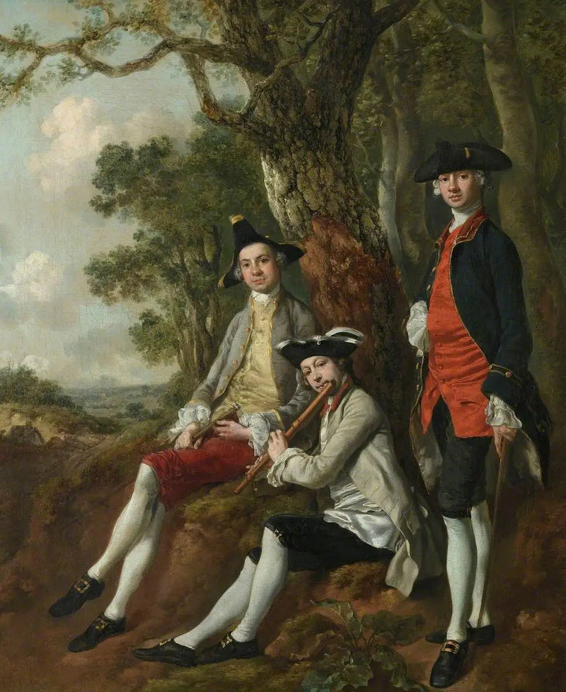 Peter Darnell Muilman, Charles Crokatt och William Keable i ett landskap - Thomas Gainsborough
