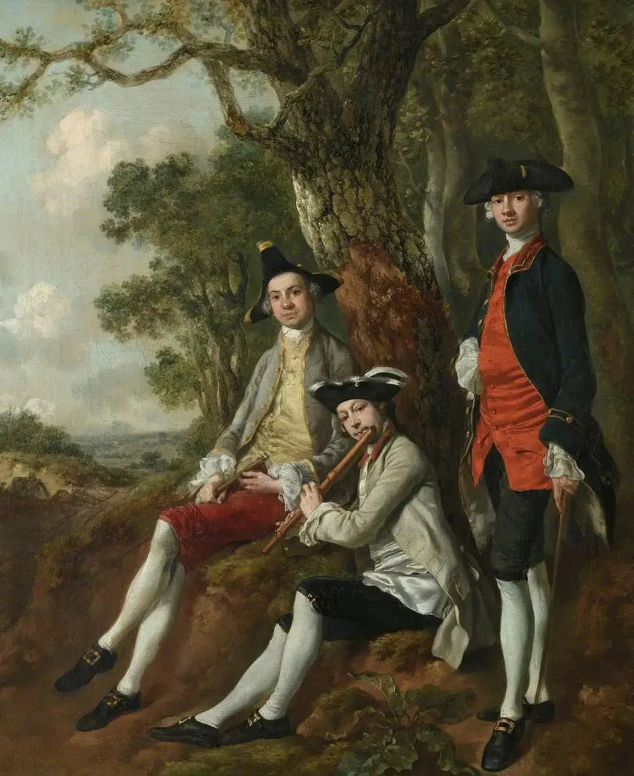 Peter Darnell Muilman, Charles Crokatt och William Keable i ett landskap - Thomas Gainsborough