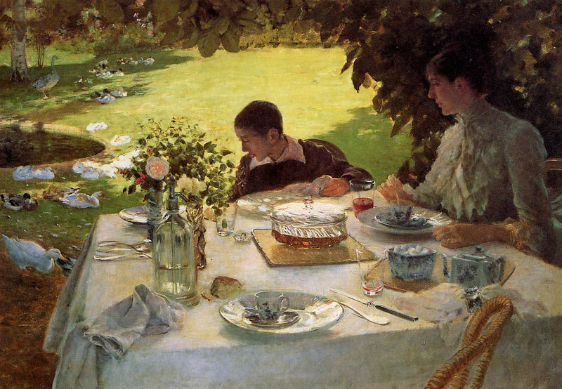 Frukost i trädgården - Giuseppe De Nittis