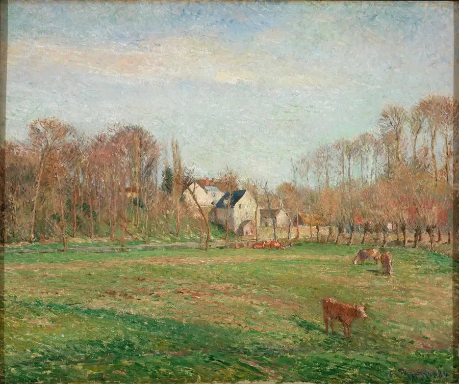 Liten kvarn och äng i Osny - Camille Pissarro
