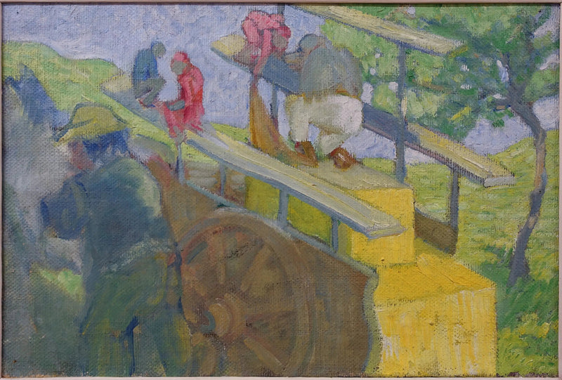 Liten apa på en vagn - Franz Marc