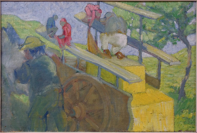 Liten apa på en vagn - Franz Marc