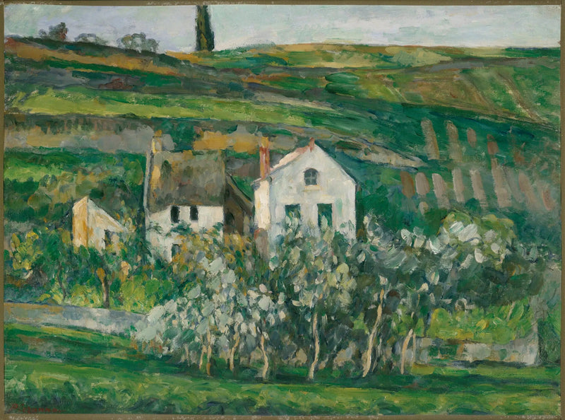 Små hus i Pontoise, nära Auvers-sur-Oise - Paul Cézanne