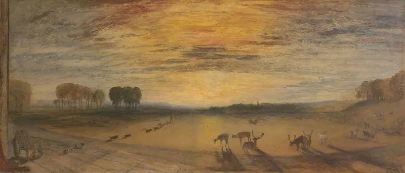 Petworth Park: Tillington Church i fjärran - J. M. W. Turner
