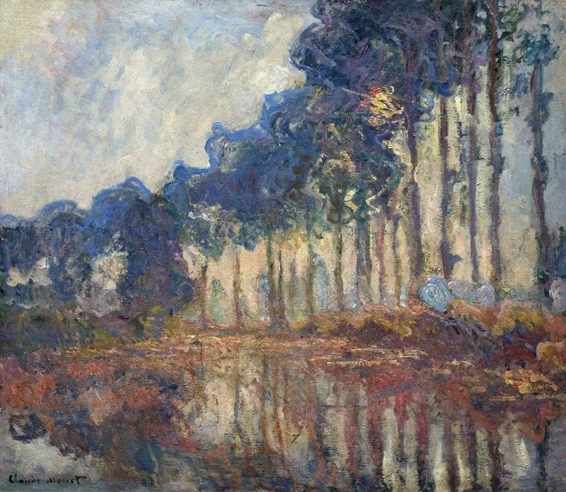 Popplarna, höst - Claude Monet