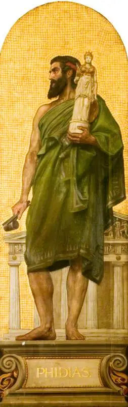 Phidias (cirka 480 f.Kr. – cirka 430 f.Kr.) (design av en mosaik på Victoria and Albert Museum) - Edward Poynter