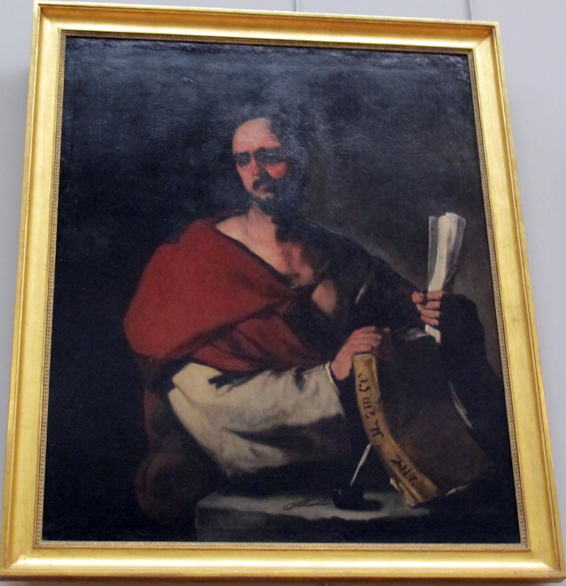 Filosof som håller en bok och ett papper - Luca Giordano