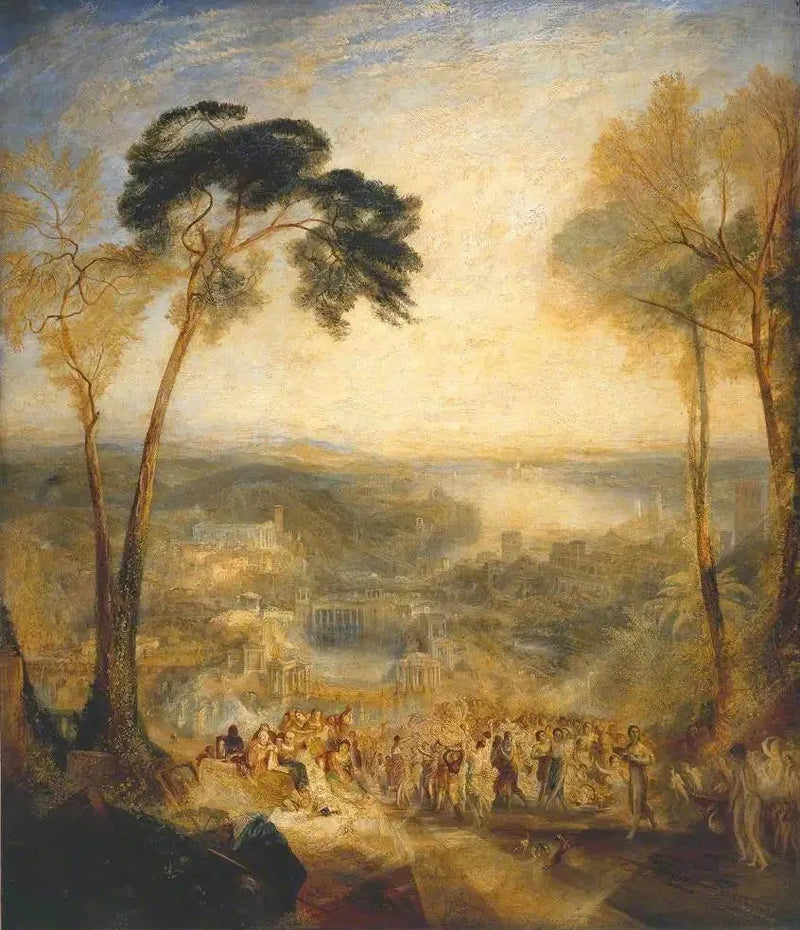 Phryne som går till de offentliga baden som Venus: Demosthenes hånad av Aeschines - J. M. W. Turner