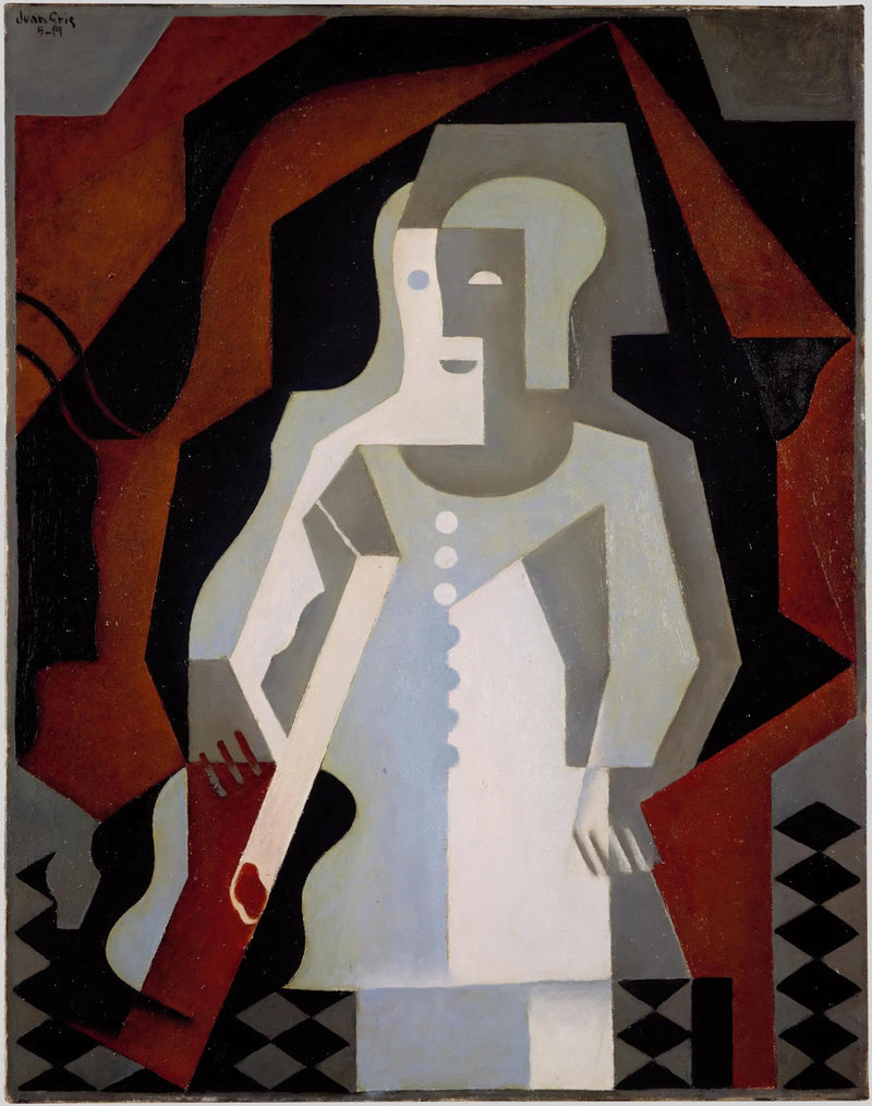 Pierrot med gitarr - Juan Gris