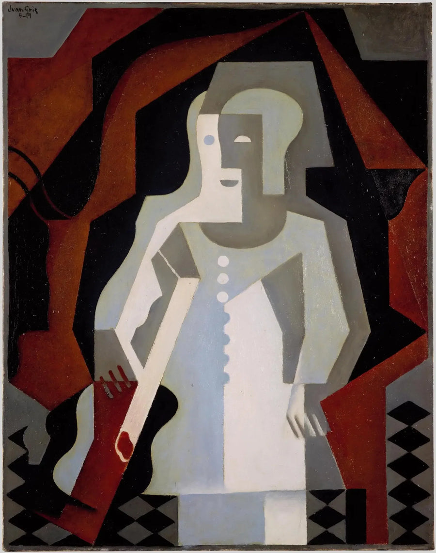 Pierrot med gitarr - Juan Gris
