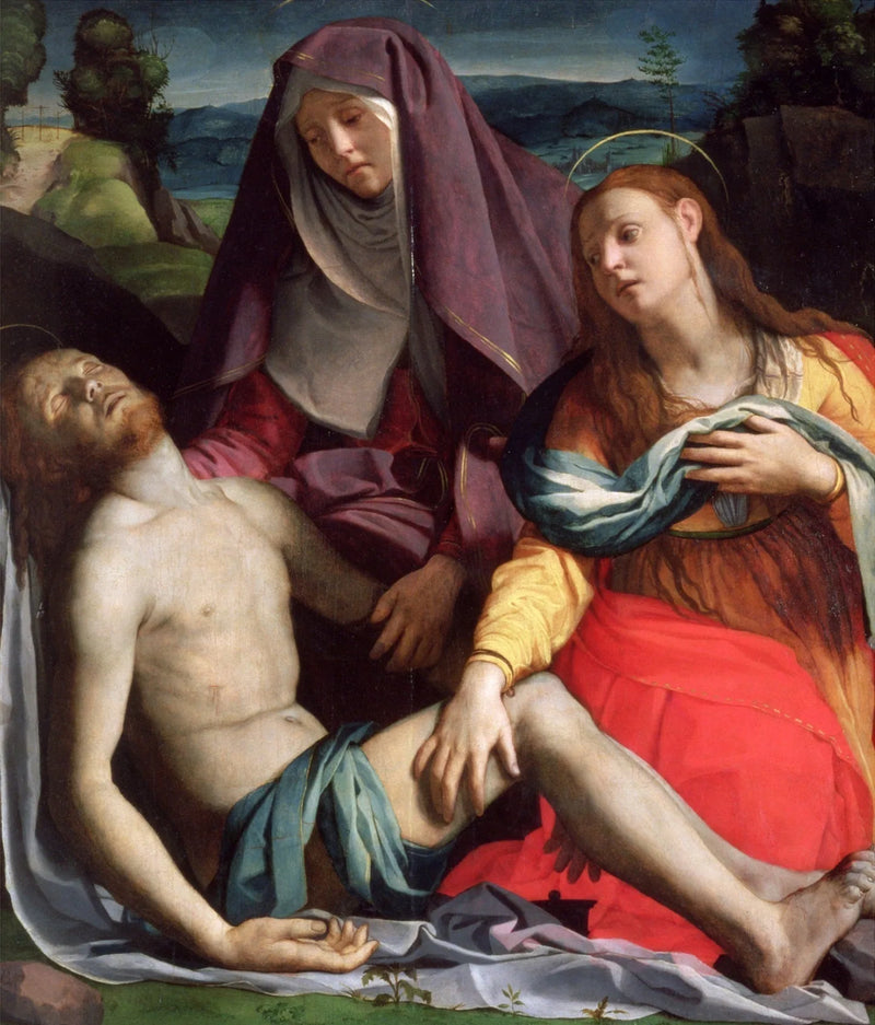 Pietà med Heliga Maria Magdalena - Bronzino
