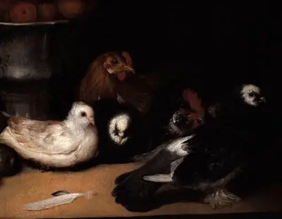 Duvor och fjäderfän - Francisco de Goya