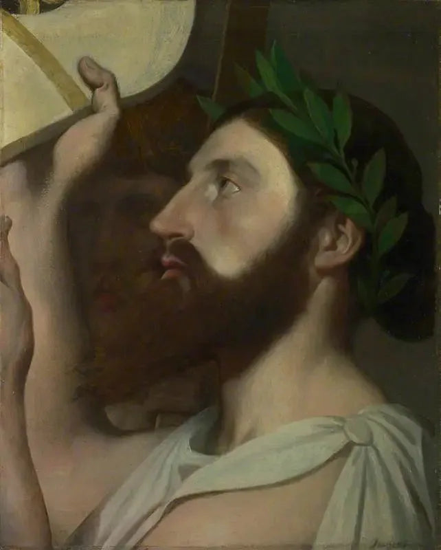Pindare som erbjuder sin lyra till Homeros - Jean-Auguste-Dominique Ingres