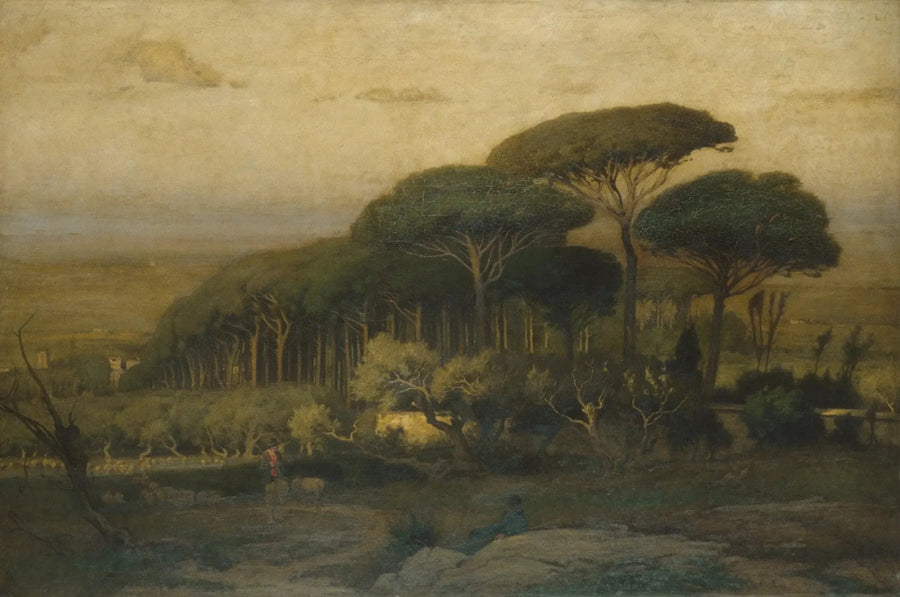 Villa Barberinis pinetträd - George Inness