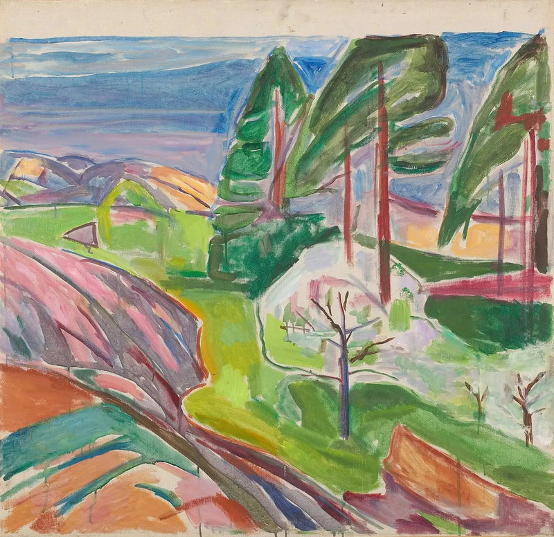 Blommande Pins och Fruktträd - Edvard Munch
