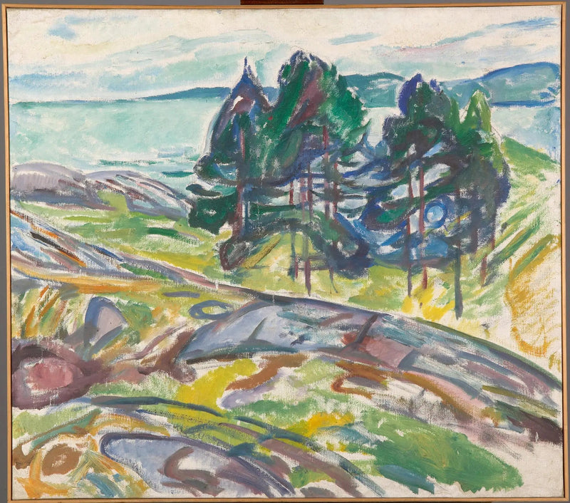 Pinnar nära havet - Edvard Munch