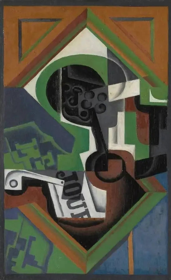 Rör och fruktskål med druvor - Juan Gris