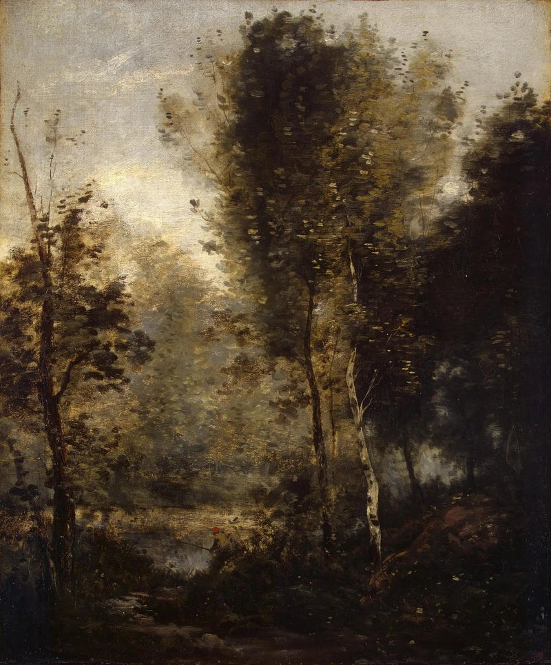 Pool i skogen - Jean-Baptiste Camille Corot