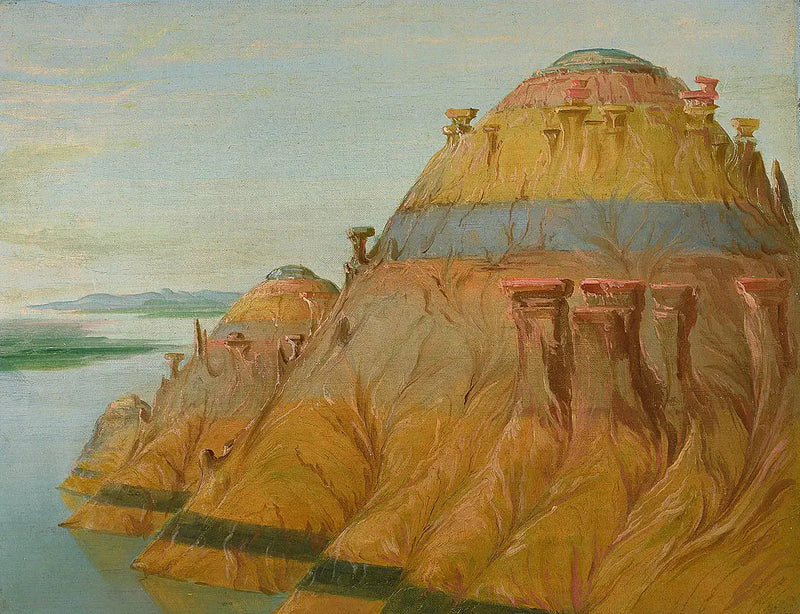 Pittoreska Clay Bluff, 2 700 km över Saint-Louis - George Catlin