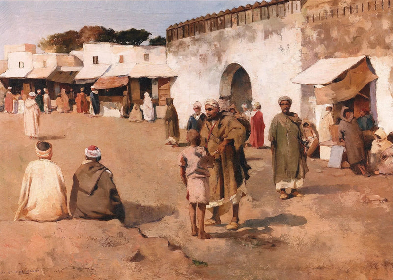 Stadens plats i Marocko - Théodore van Rysselberghe