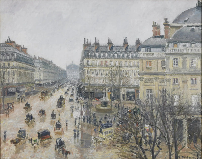 Teaterplatsen: regneffekt - Camille Pissarro