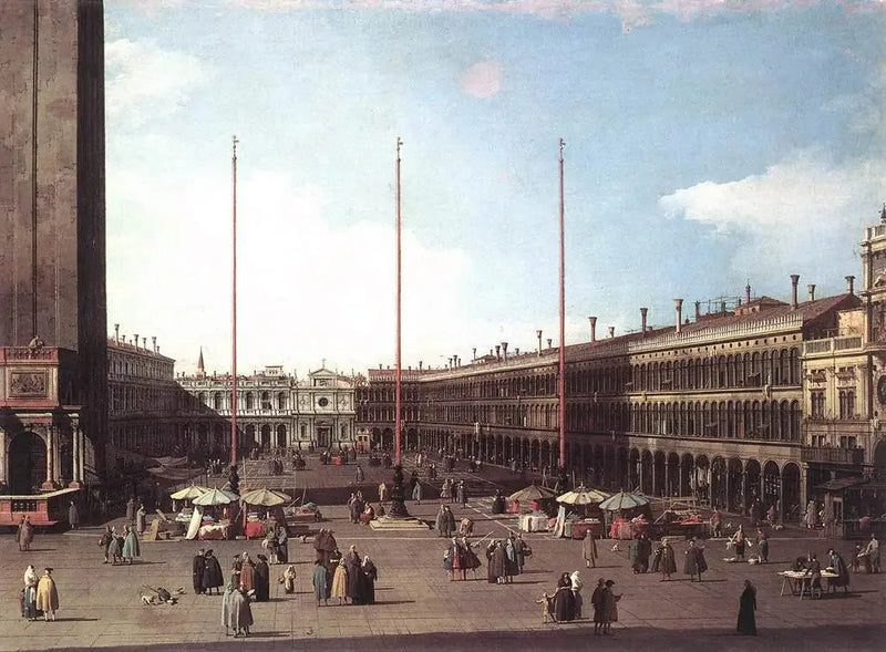 Plats Saint-Marc mot kyrkan San Geminiano - Canaletto