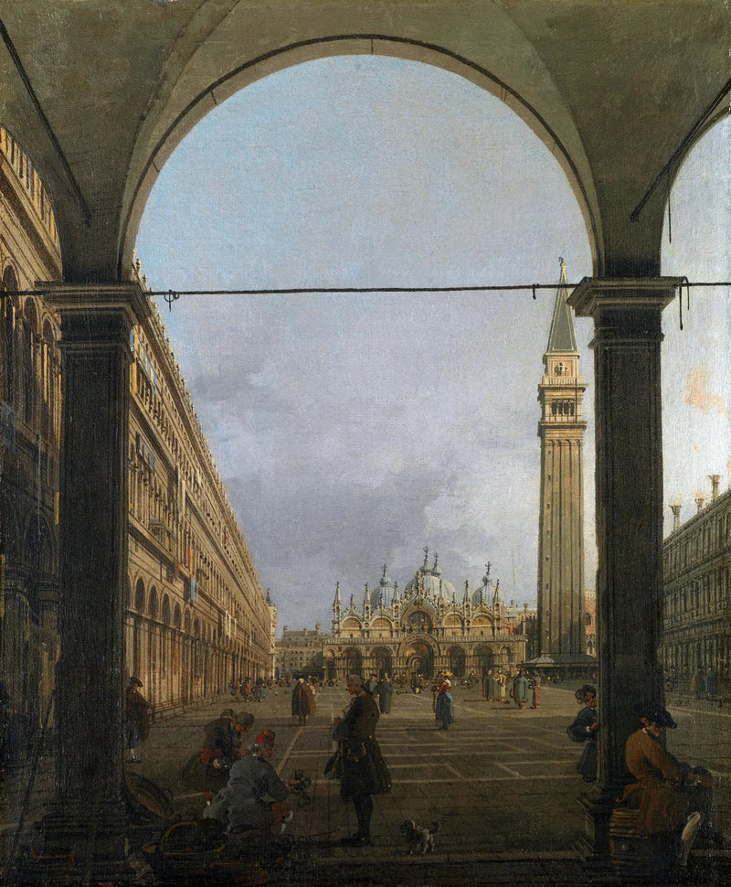 San Marco plats mot öster sett från nordvästvinkeln - Canaletto