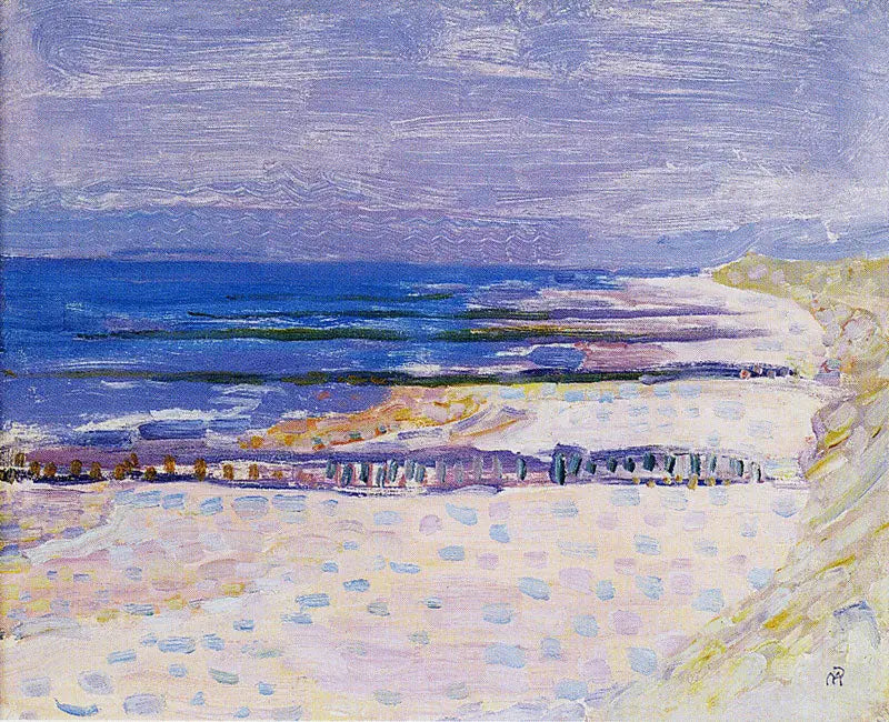 Strand med fem pirar i Domburg - Piet Mondrian