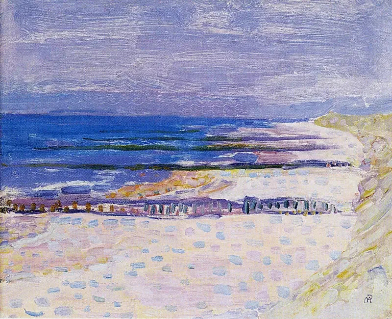 Strand med fem pirar i Domburg - Piet Mondrian