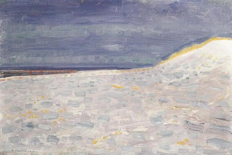 Strand med en brygga i Domburg - Piet Mondrian