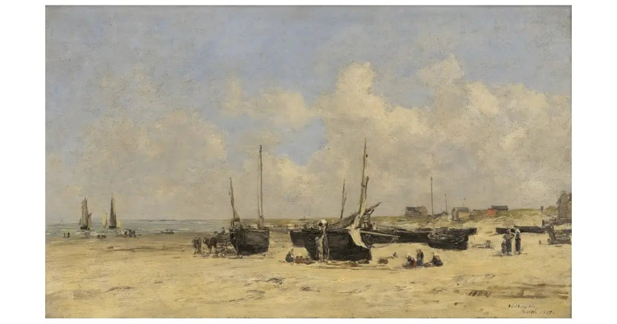 Berckstrand vid lågvatten - Eugène Boudin