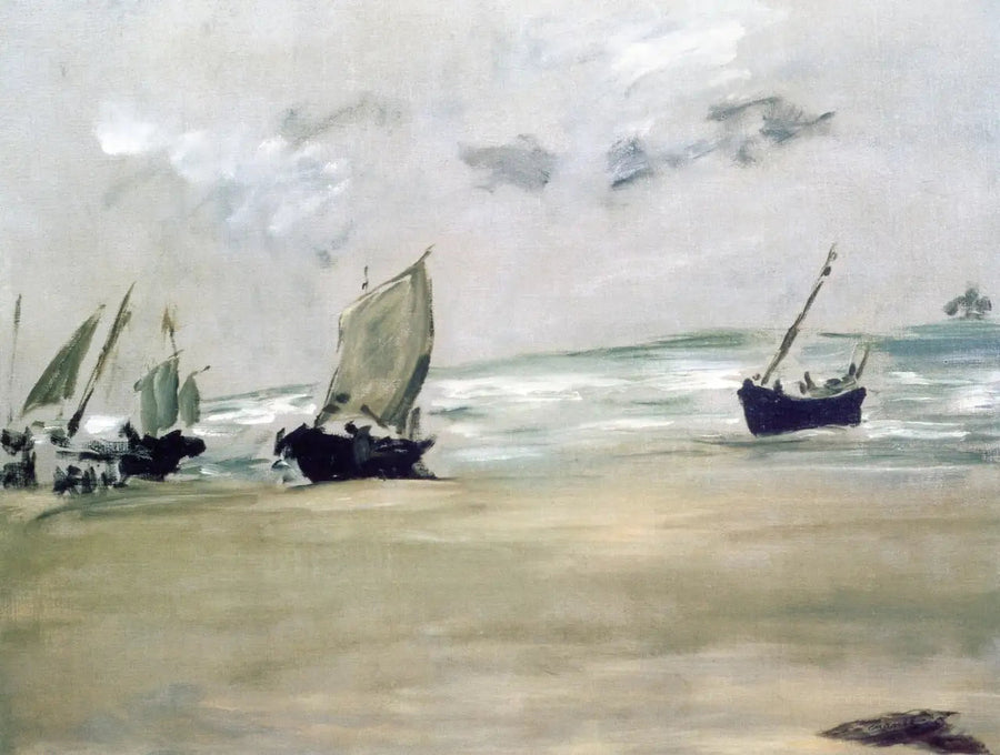 Berck-sur-mer strand vid lågvatten - Édouard Manet