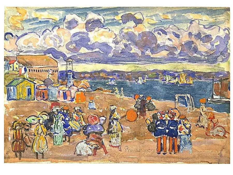 Strand i Saint-Malo - Maurice Prendergast