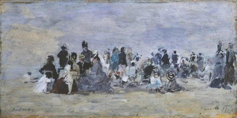 Trouvilles strand - Eugène Boudin