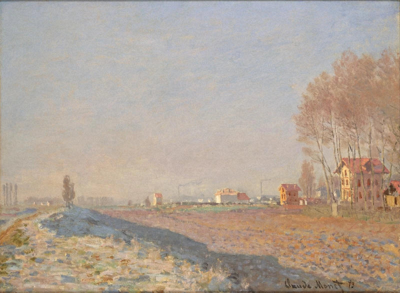 La Plaine de Colombes, vit gelé W256 - Claude Monet