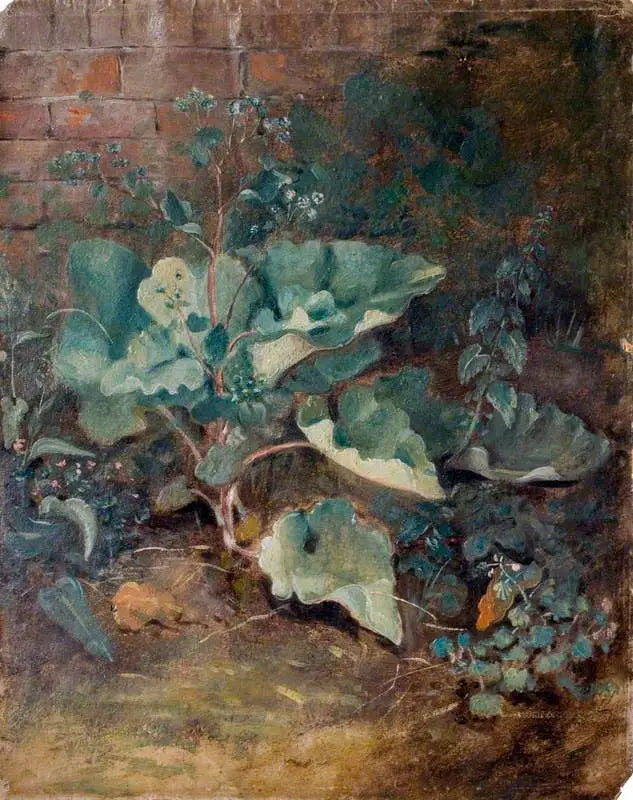 Växter som växer nära en vägg - John Constable