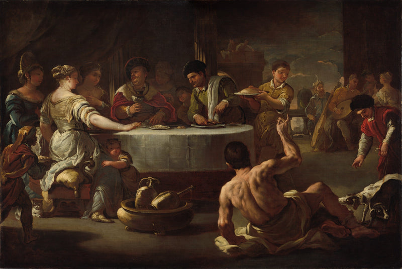 Dykkning och Lazare - Luca Giordano