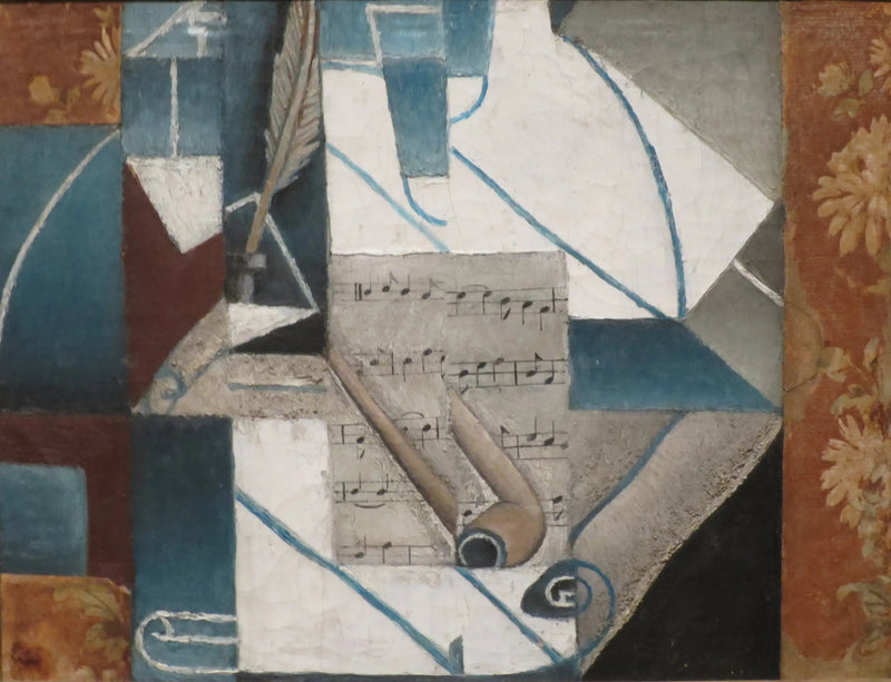 Fjäder och pipa - Juan Gris